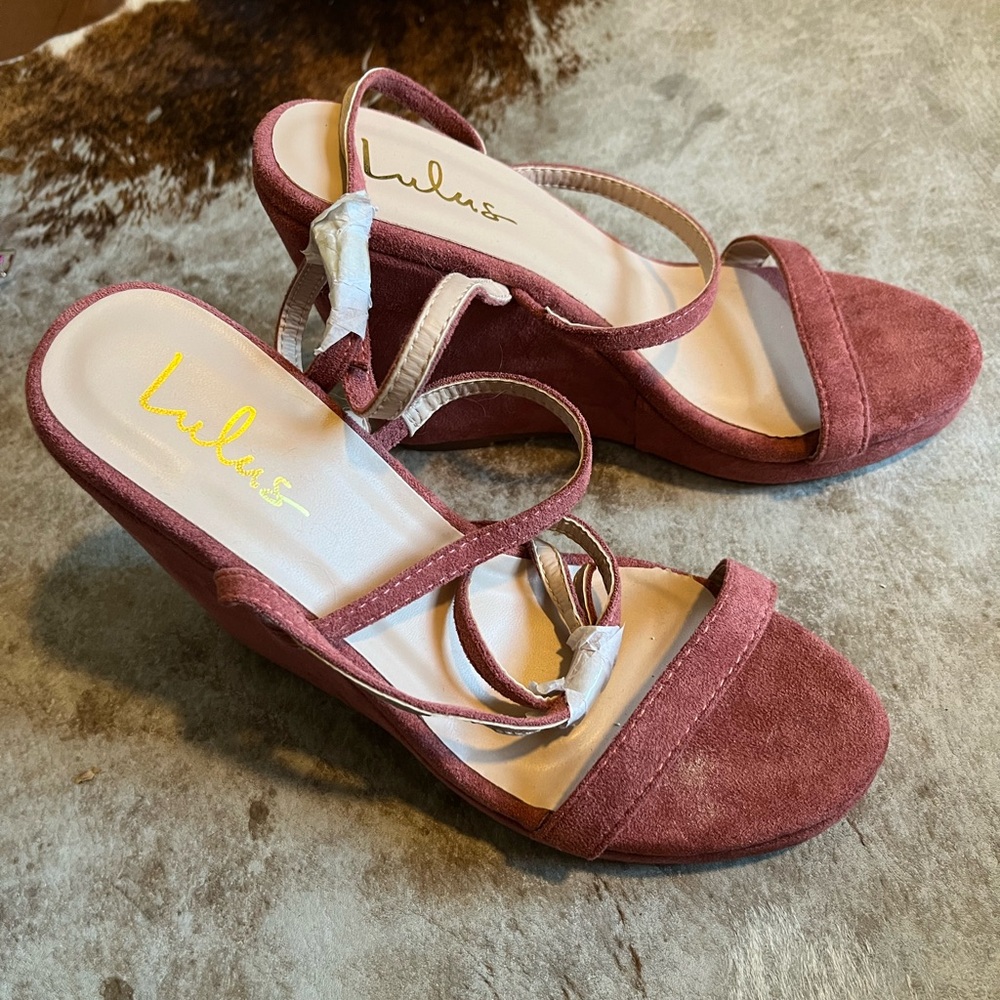 BRAND NEW Lulu's Suede Ankle Strap High Heel Shoes